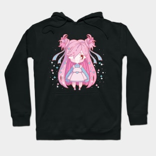 Chibi Girl With Pink Hair Hoodie